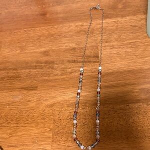 Elegant Multicolor Beaded Necklace blues and ocean tones